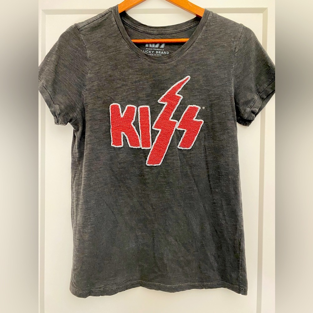 Lucky Brand • KISS beaded graphic tee • Size S